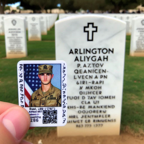 QR Soldier Stickers for Your Gravestone