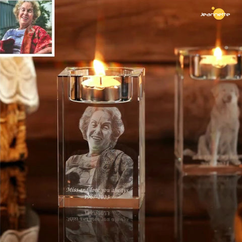 Personalized Photo Crystal Candle Holder