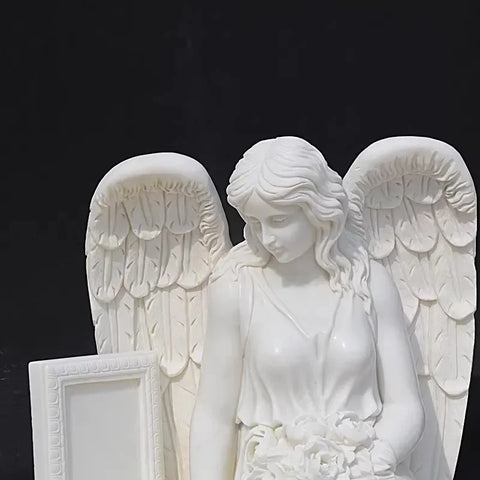 Marble Angel European Tombstone Angel Statue Cemetery Sculpture Church Stone Carving Angel