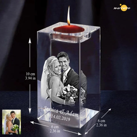 Personalized Photo Crystal Candle Holder