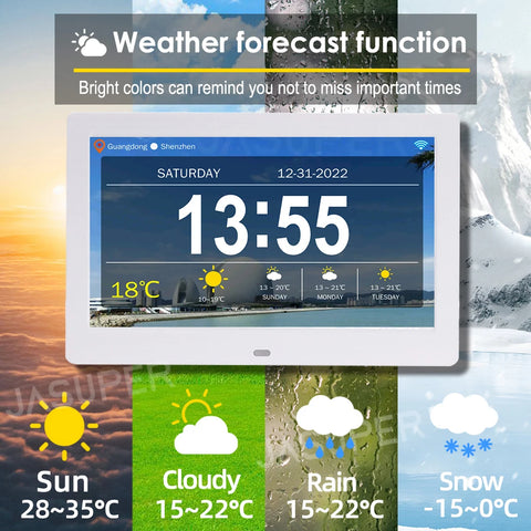 Wi-Fi Calendar Clock with Digital Photo Display