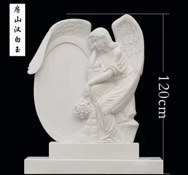 Marble Angel European Tombstone Angel Statue Cemetery Sculpture Church Stone Carving Angel