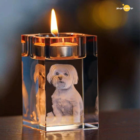 Personalized Photo Crystal Candle Holder