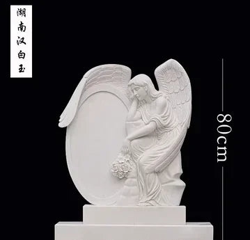 Marble Angel European Tombstone Angel Statue Cemetery Sculpture Church Stone Carving Angel