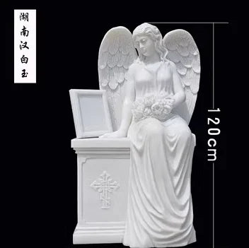 Marble Angel European Tombstone Angel Statue Cemetery Sculpture Church Stone Carving Angel