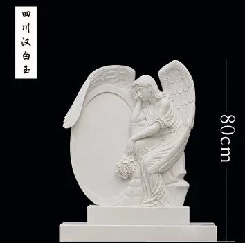 Marble Angel European Tombstone Angel Statue Cemetery Sculpture Church Stone Carving Angel