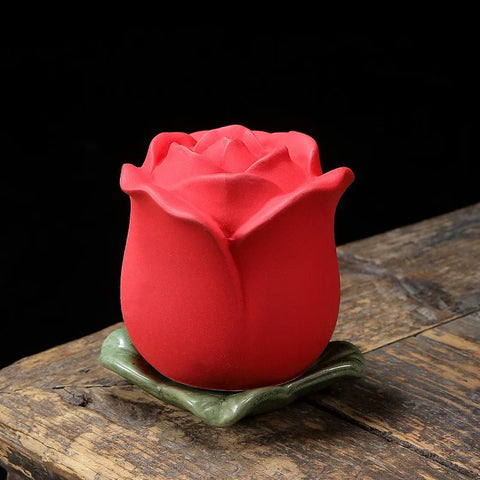 Ceramic Cremation Urns for Human Ashes, Small Pet Urns, Animal Rose Flower Memorial, Funeral Container for Cats and Dogs