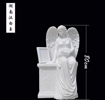 Marble Angel European Tombstone Angel Statue Cemetery Sculpture Church Stone Carving Angel