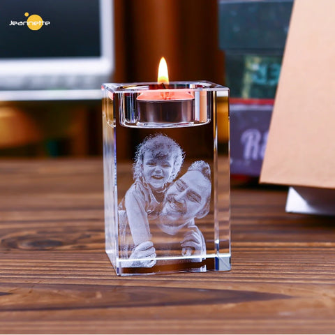 Personalized Photo Crystal Candle Holder