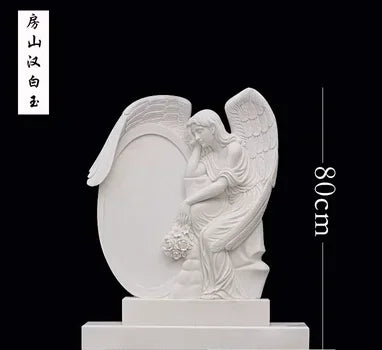 Marble Angel European Tombstone Angel Statue Cemetery Sculpture Church Stone Carving Angel