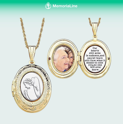 Two-Tone Memorial Locket Pendant