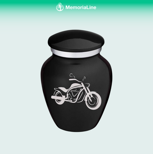 Embrace Motorcycle Keepsake Cremation Urn (Black)