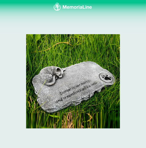 Cat Paw Print Pet Memorial Stone