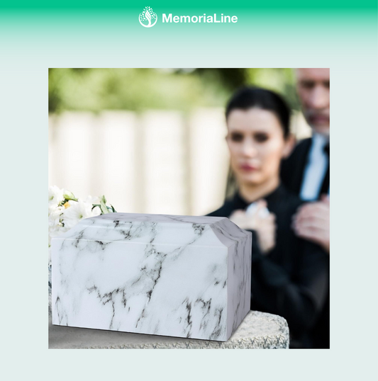 White Marble Cremation Urn