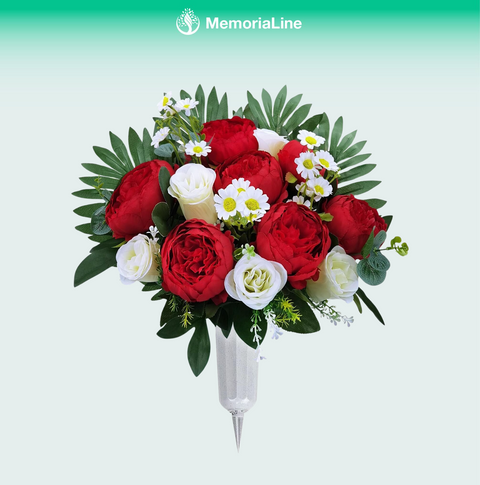 Cemetery Flowers for Grave Vase,