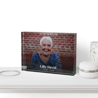 Personalized Memorial Photo Block