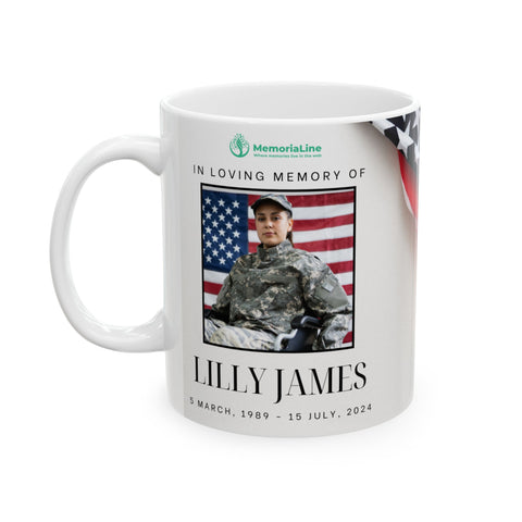 Personalized Memorial Veteran Ceramic Mug