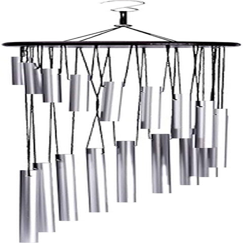 Wind Chimes, Large 36" Garden Chimes 18 Silver Aluminum Alloy Tubes and Hooks for Patio Outdoors Decor Home Decorations