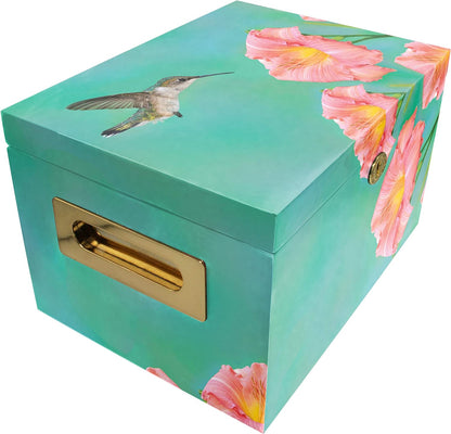 Hummingbird Cremation Urns for Human Ashes Adult for Funeral, Burial, Columbarium or Home, Cremation Urns for Human Ashes Adult Memento Collection Chest and Urn