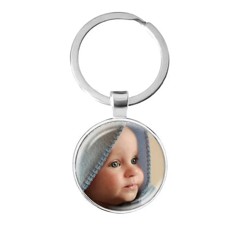 Personalized Custom Rhinestone Angel Keychain Mum Dad Baby Children Grandpa Parents Custom Designed Photo for Family Anniversary