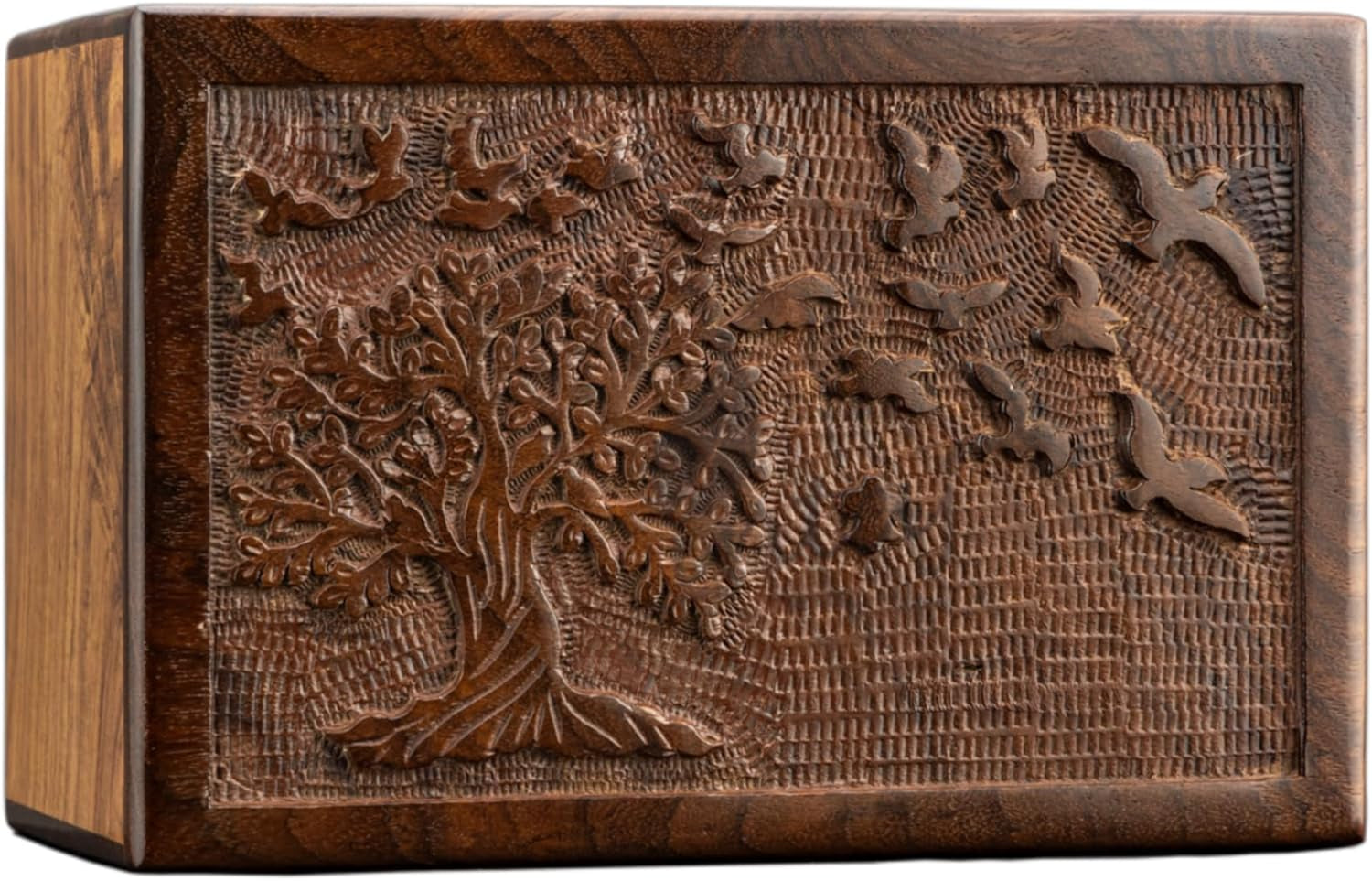 Cremation Urns for Human Ashes Adult Male Female Wooden Tree of Life Urns Box and Casket for Ashes Men Women Child Pets Cat Dog Urn Burial Funeral Memorial Urns for Ashes Holds 200 Cubic Inch