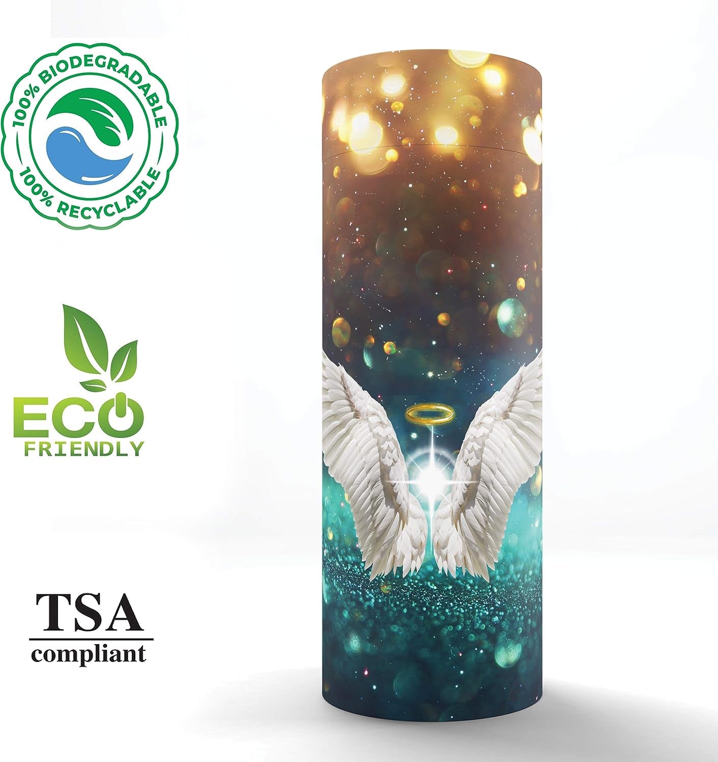 Guardian Angel Men'S Biodegradable Urns for Water Burial - Eco Friendly Biodegradable Urns for Human Ashes, Biodegradable Urn and Scattering Tube or Scattering Urn and Urns for Ashes Adult Male Large