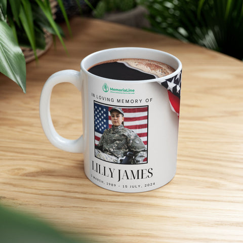 Personalized Memorial Veteran Ceramic Mug