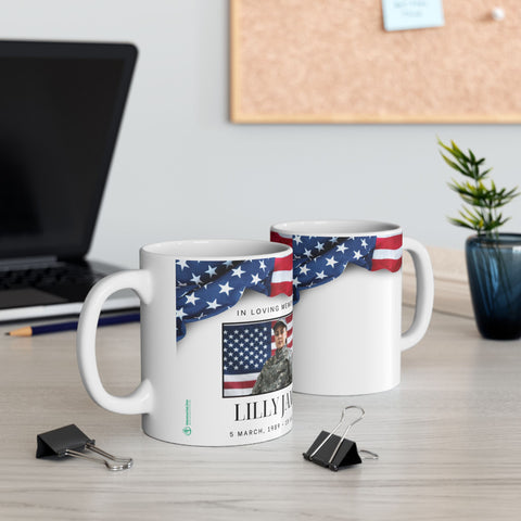 Personalized Memorial Veteran Ceramic Mug