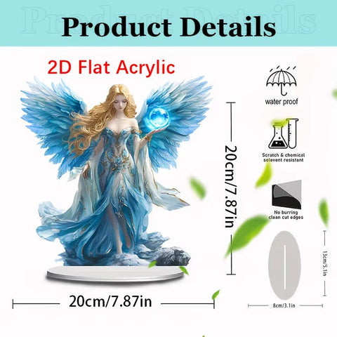 Blue Guardian Angel Wing Ornament - Memorialine