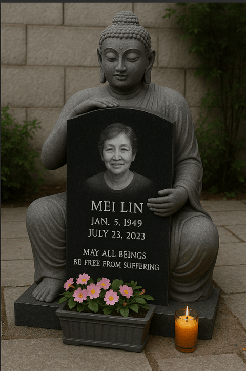 Buddha Memorial Plaque with Custom Engraving - Memorialine