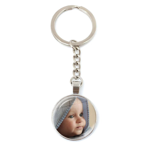 Personalized Custom Rhinestone Angel Keychain Mum Dad Baby Children Grandpa Parents Custom Designed Photo for Family Anniversary