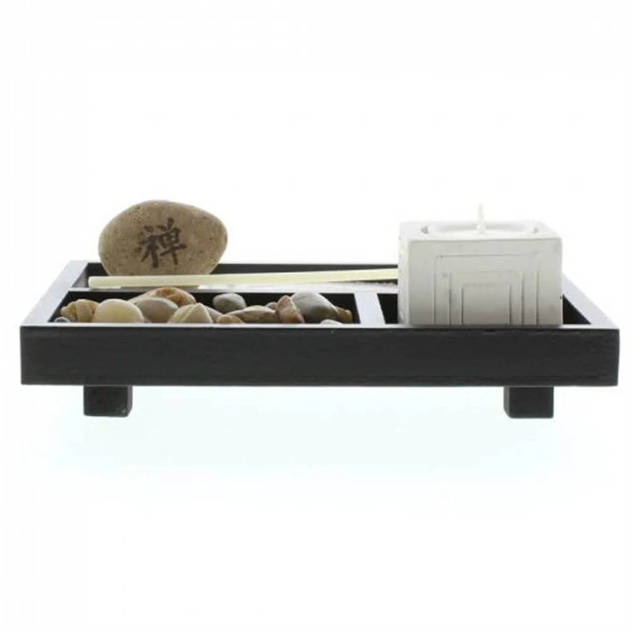 Home Decorative Zen Garden with Candle Holder - Wood