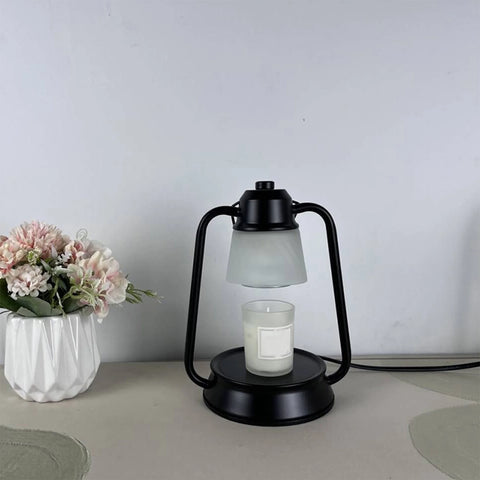 Christmas Deals!  Candle Warmer Lamp Dimmable Timer: Electric Metal Top down Light Heat Melting Wax Candles Vintage Fits Large Small Jar Scented Candel Warming Lantern Black