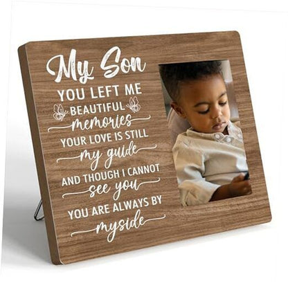 Memorial Photo Frame Gifts for Loss of Son - Sympathy Gifts for Loss of Son-