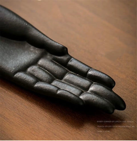 Ceramic Buddha'S Hand Thread Incense Burner Antique Reclining Aroma Incense Censer Creative Zen Indoor Home Office Decoration - Memorialine