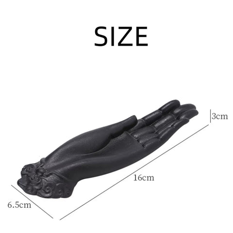 Ceramic Buddha'S Hand Thread Incense Burner Antique Reclining Aroma Incense Censer Creative Zen Indoor Home Office Decoration - Memorialine