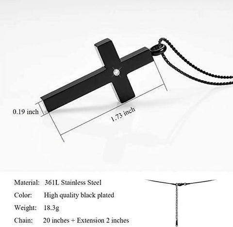 Crystal Cross Necklace for Ashes - Memorialine