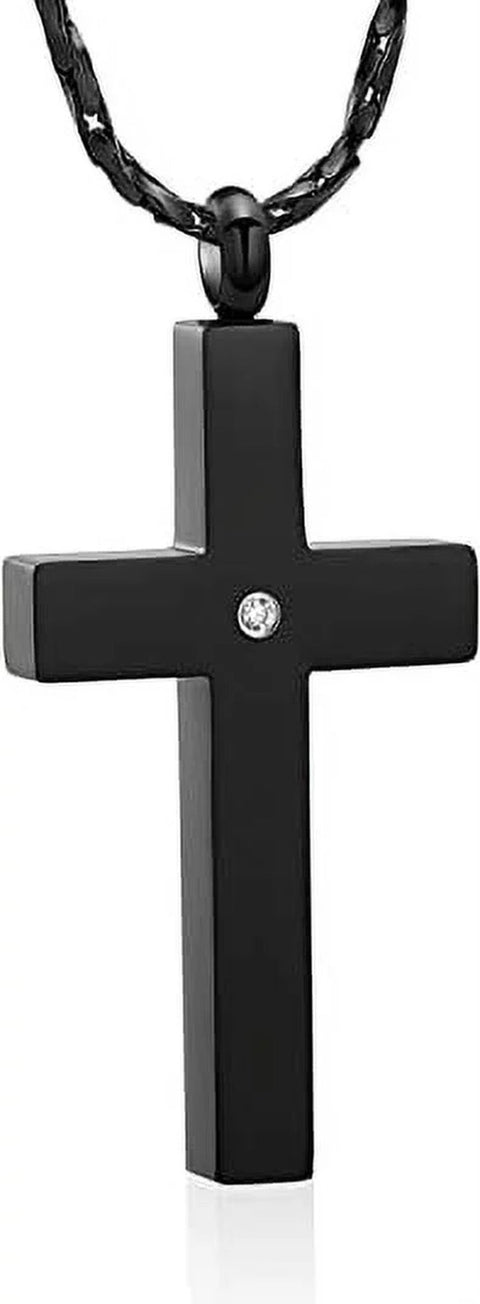 Crystal Cross Necklace for Ashes - Memorialine