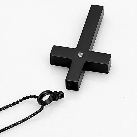 Crystal Cross Necklace for Ashes - Memorialine