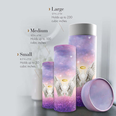 Guardian Angel (Pink) Scattering Urns for Human Ashes Adult - Eco Friendly Biodegradable Urns for Human Ashes - Cremation Urns for Adult Ashes - Scattering Tube - Biodegradable Urns for Human Ashes