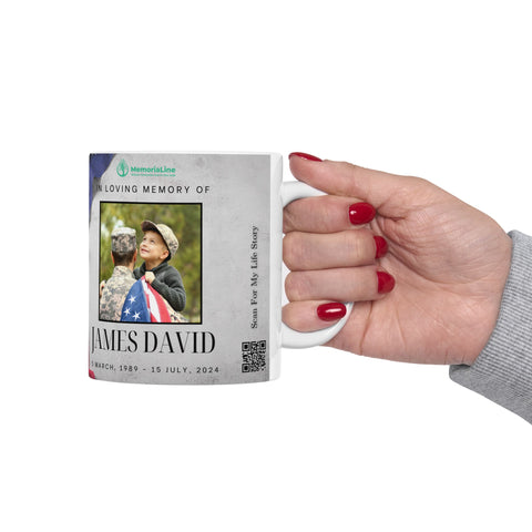 Personalized Memorial Veteran Ceramic Mug