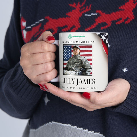 Personalized Memorial Veteran Ceramic Mug