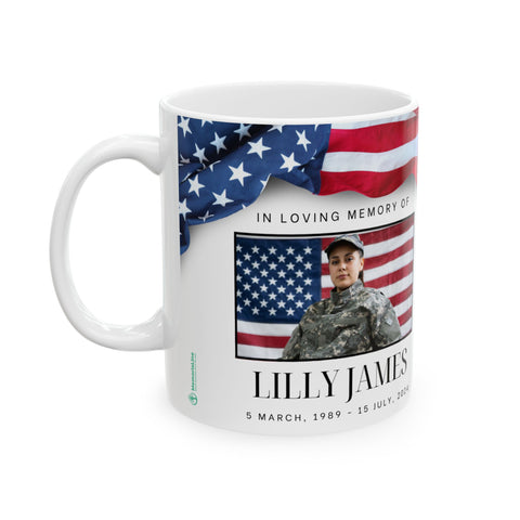 Personalized Memorial Veteran Ceramic Mug