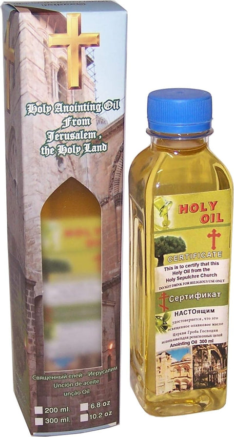 Large Holy Blessed Anointing Oil from the Holy Land (Bottle with Carton)