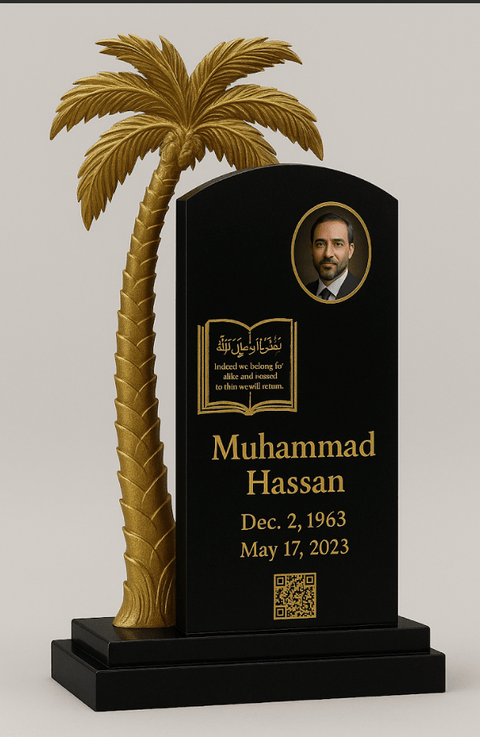 Elegant Personalized Memorial Plaque with Palm Tree - Memorialine