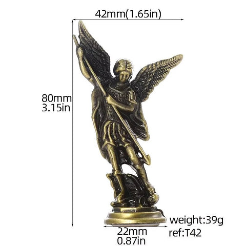 Exquisite Saint Michael the Archangel Figurine - Defeating Satan Guardian Statue for Home - Memorialine