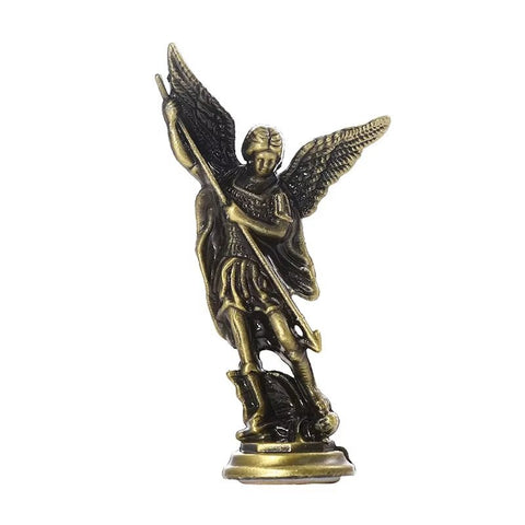 Exquisite Saint Michael the Archangel Figurine - Defeating Satan Guardian Statue for Home - Memorialine