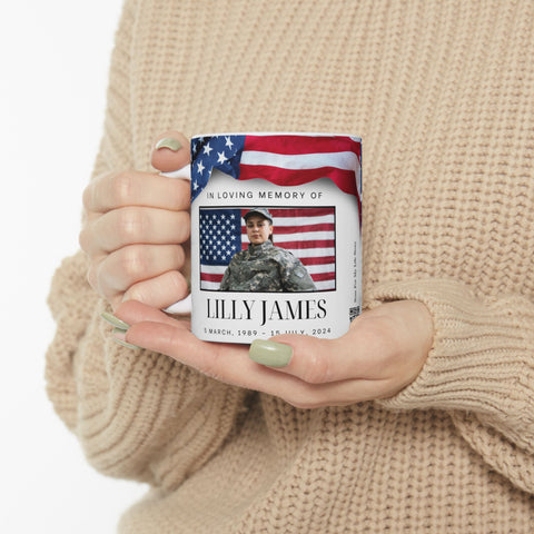 Personalized Memorial Veteran Ceramic Mug