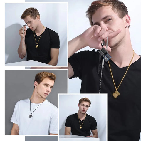 Stainless Steel Holy Bible Book Pendant Necklace for Man Women Unisex Christmas Gifts Christian Jewelry P1032 QC24