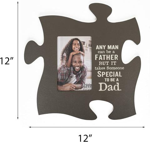 Takes Someone Special to Be a Dad 4X6 Photo Frame Inspirational Puzzle Piece Wall Art Plaque